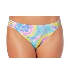 California Waves | multicolor tie dye bikini bottoms size SM new